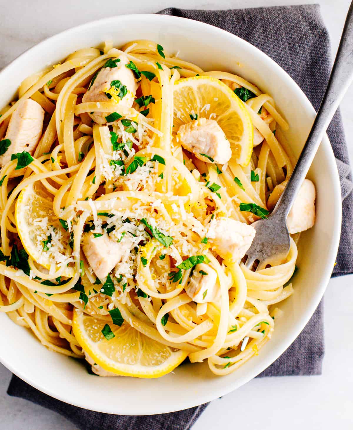 Lemon Garlic Chicken Linguine