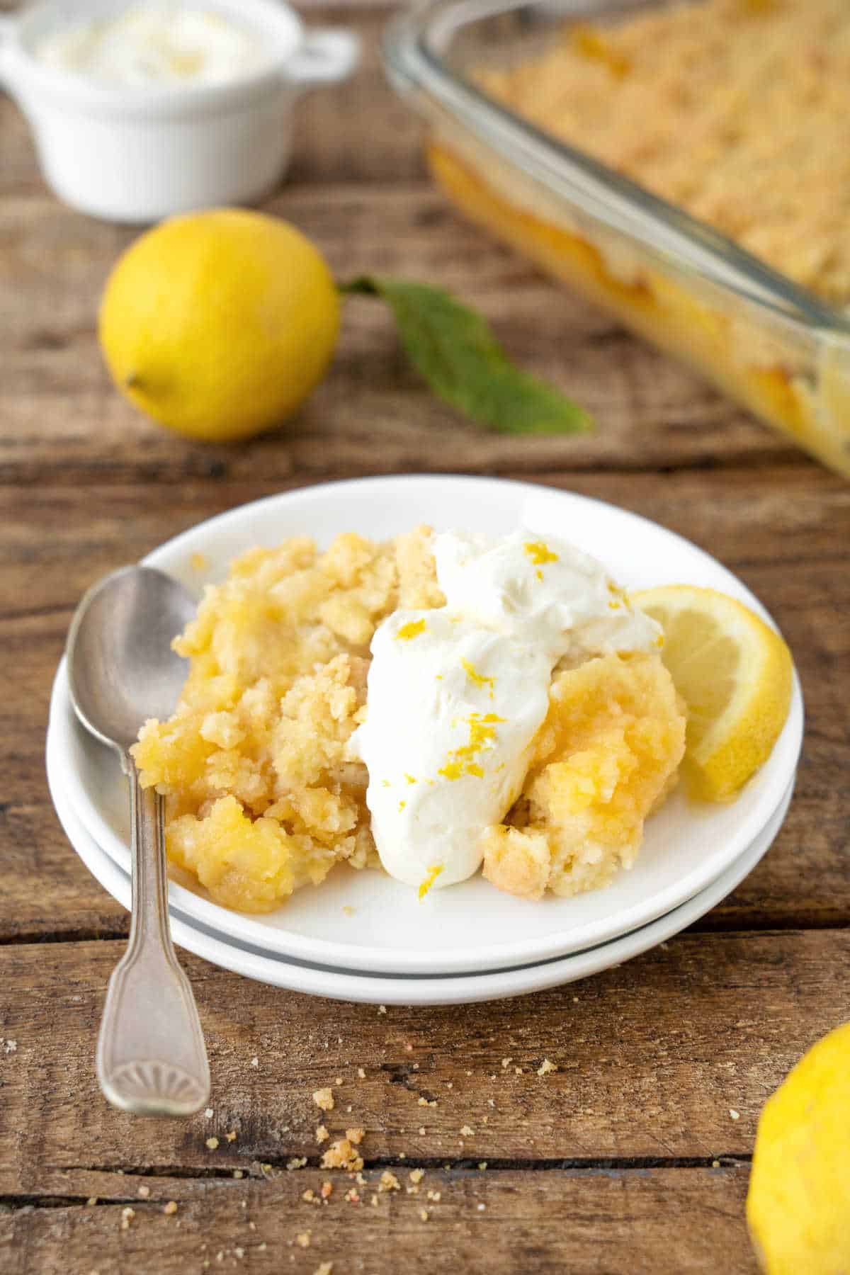 Lemon Almond Dump Cake