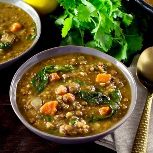 Lentil Soup with Spinach