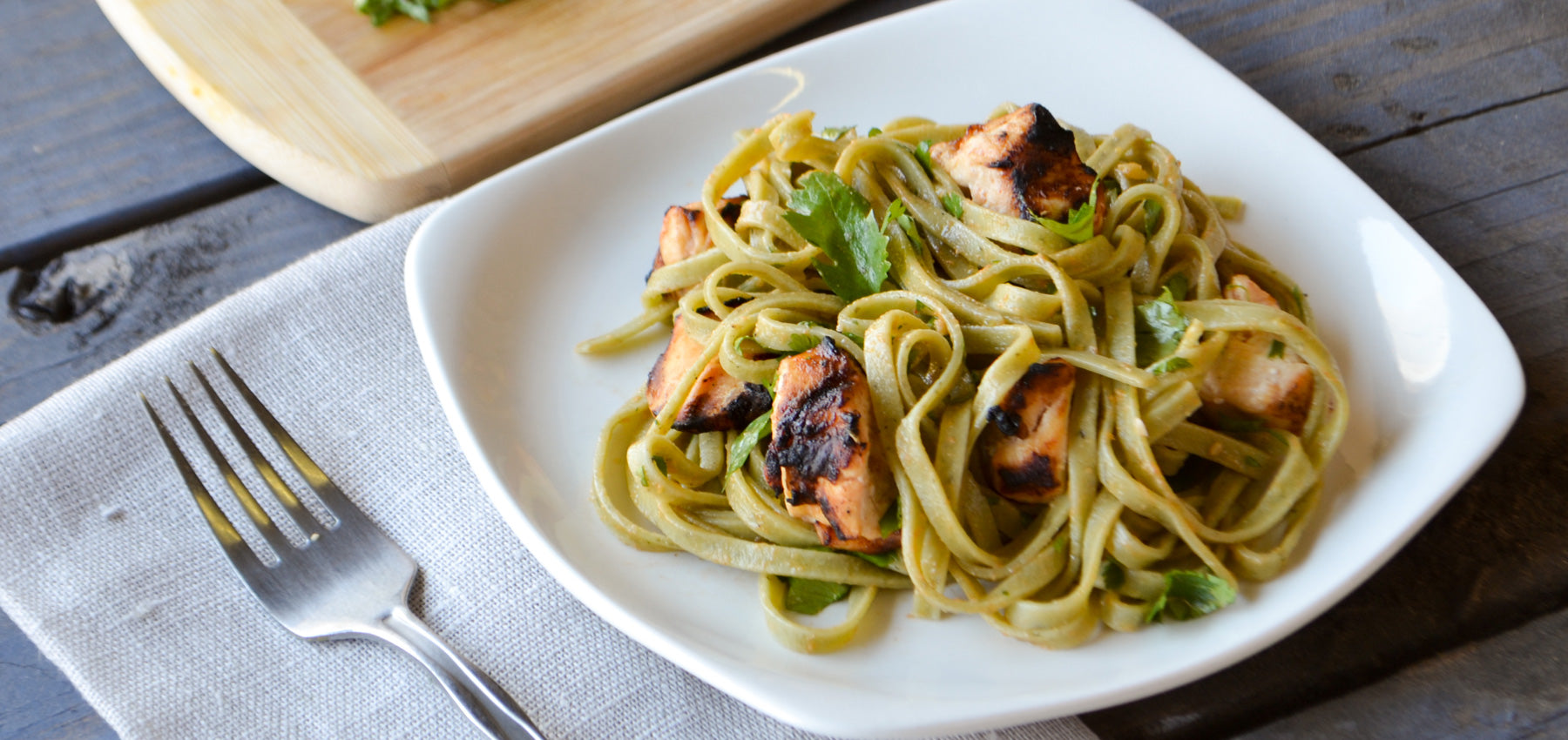 Lime and Cilantro Beef Linguine