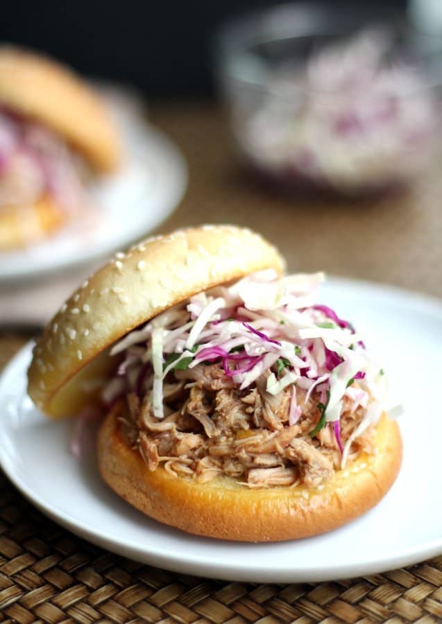 Mango Pulled Chicken Sandwiches