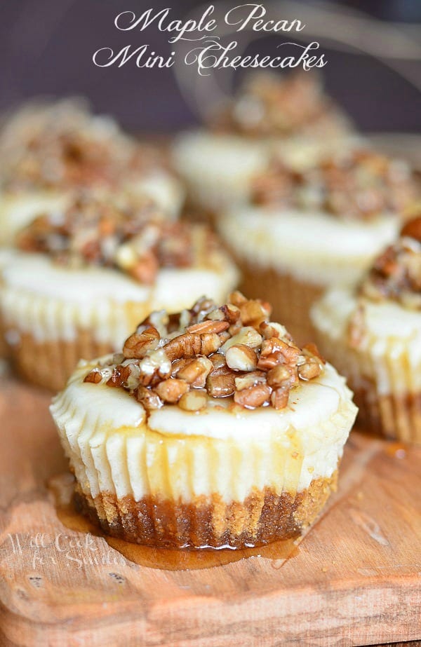 Maple Pecan Mini Cheesecakes