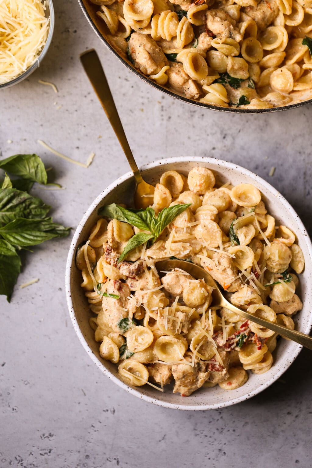 Cottage Cheese Parmesan Chicken Pasta