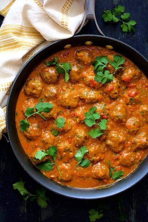 Indian Spiced Meatball Curry Soup