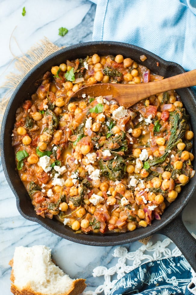 Spinach Chickpea Chicken Stew