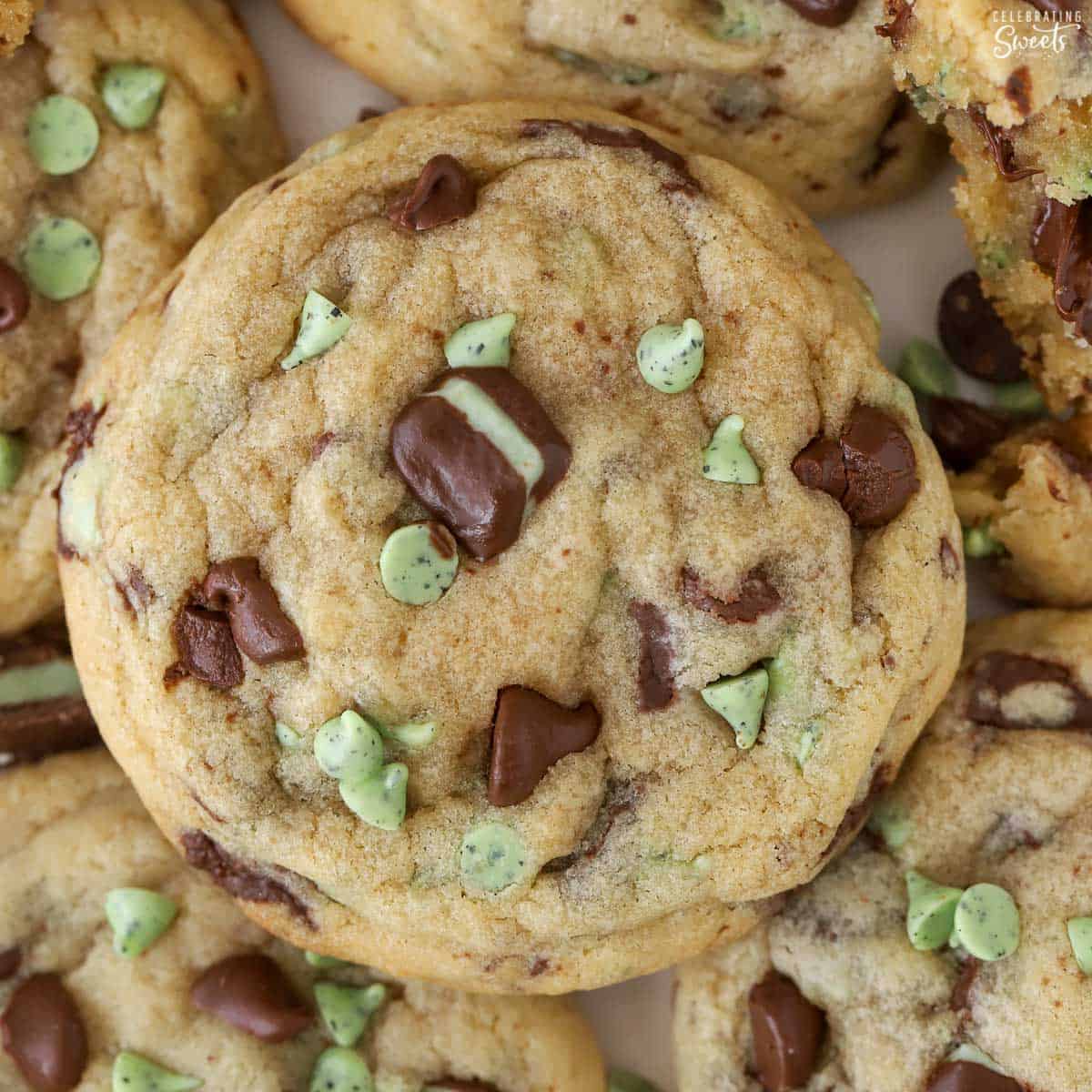 Mint Chocolate Chip Cookies