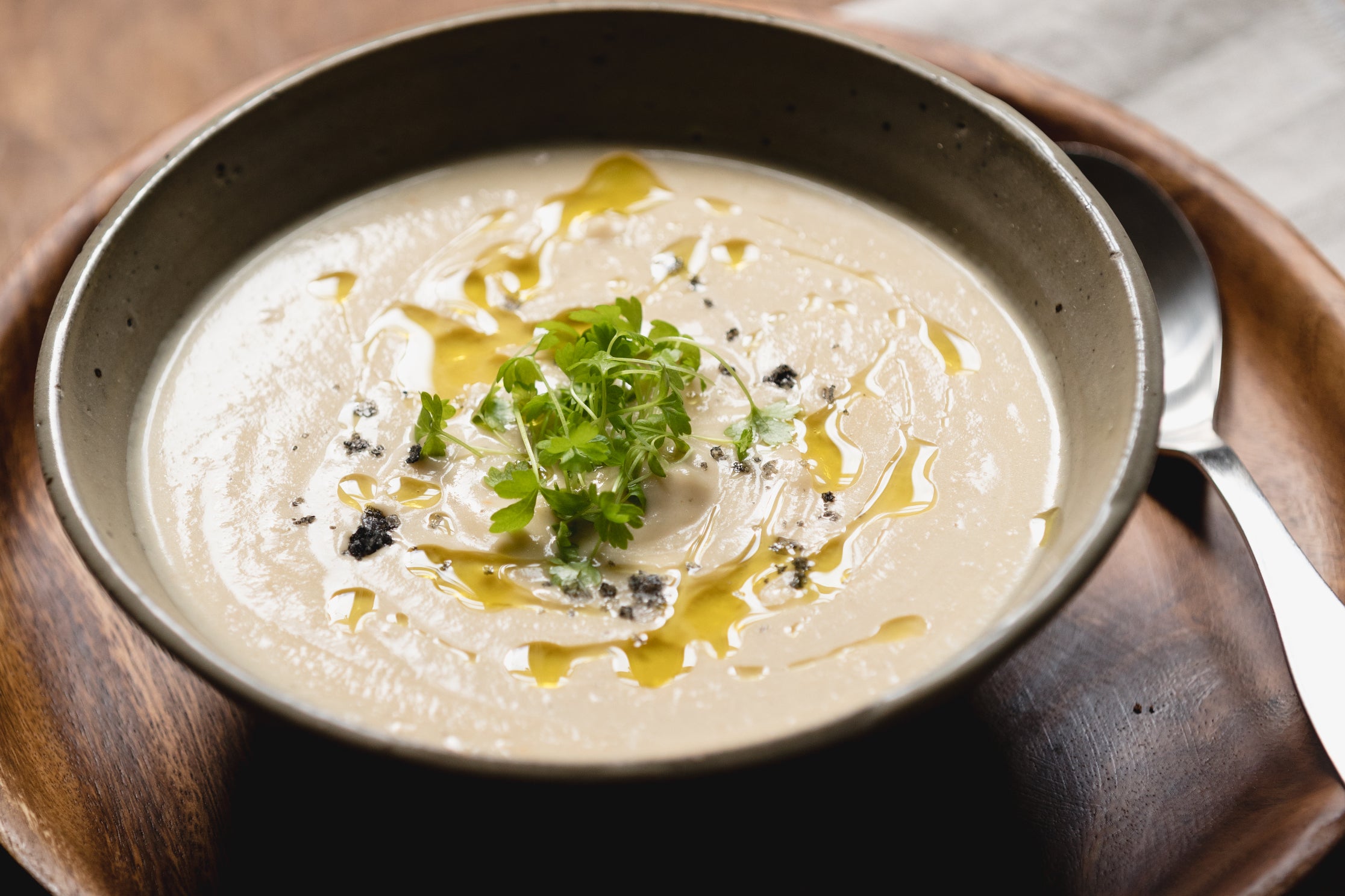 Cauliflower Truffle Oil Soup