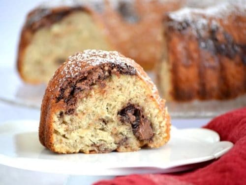 Nutella Swirl Banana Bundt