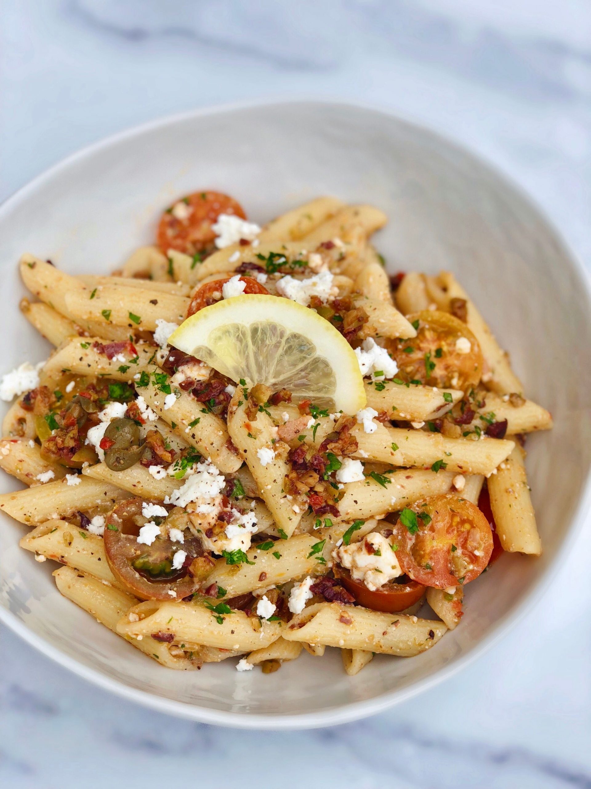 Olive Tapenade Chicken Penne