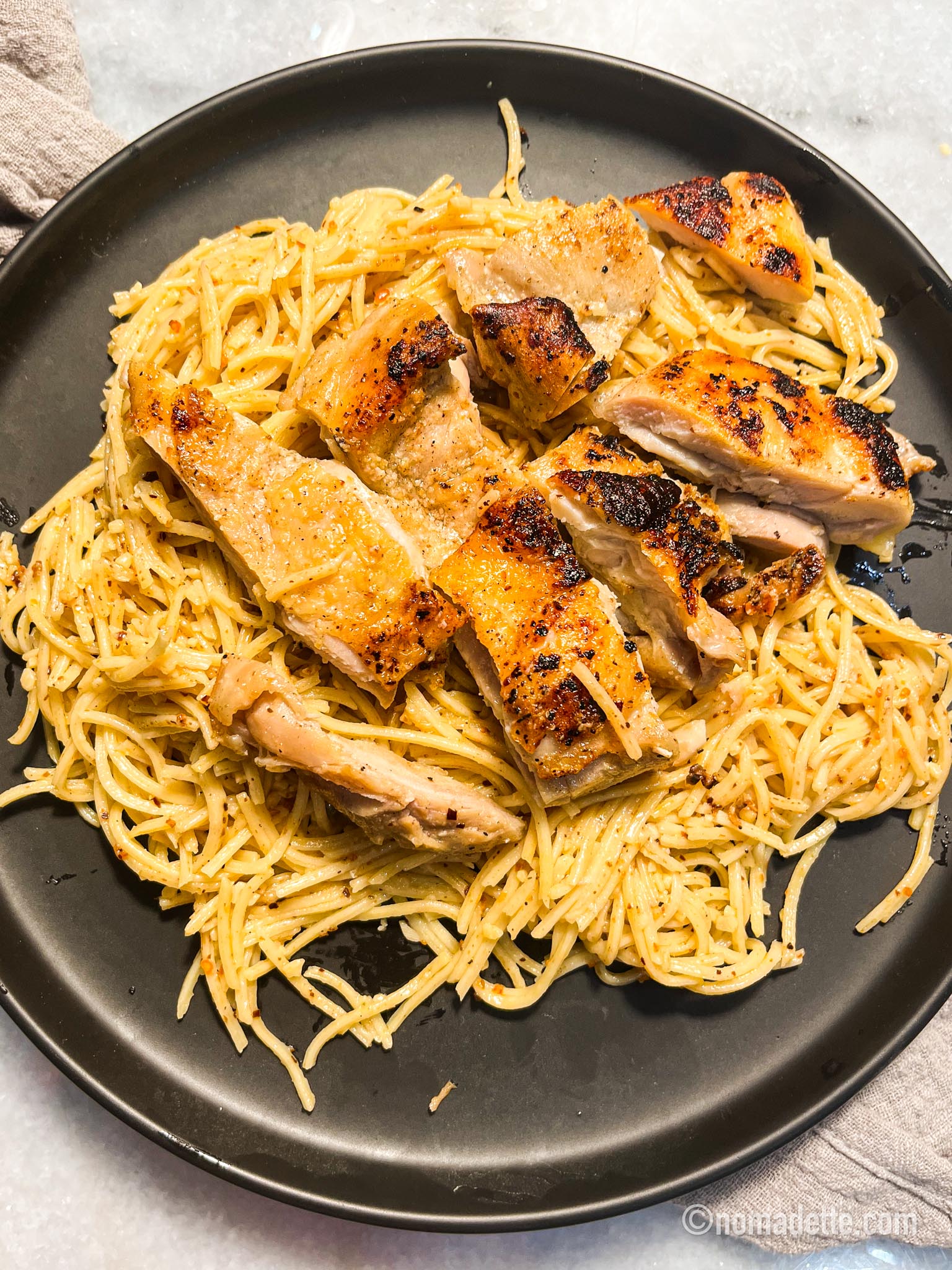 Garlic Butter Chicken Thigh Pasta