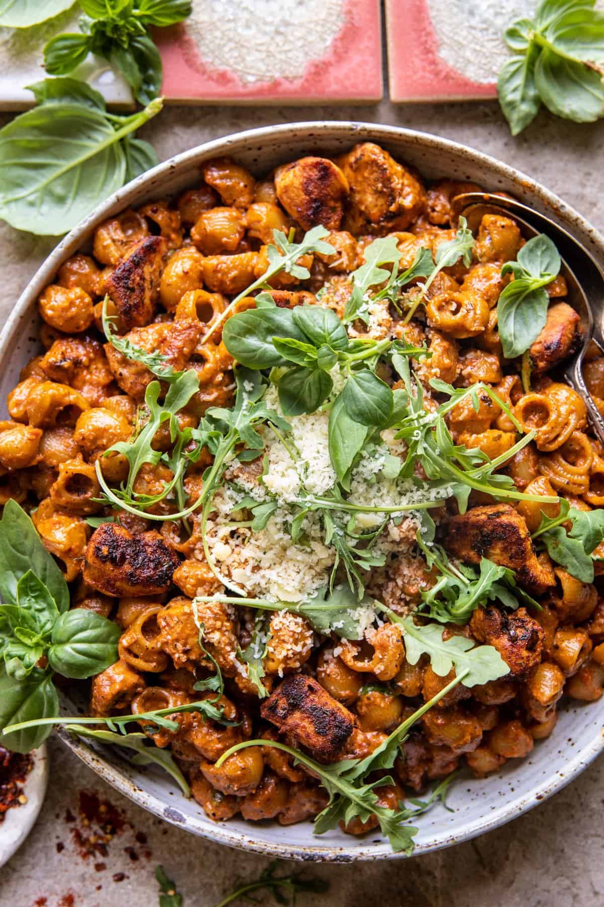 Roasted Red Pepper Chicken Pasta