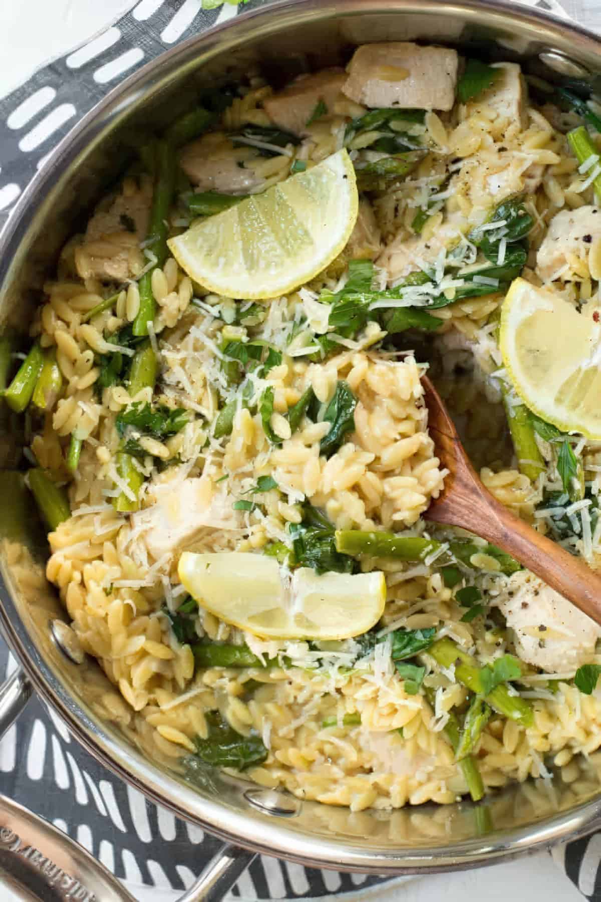 Asparagus And Lemon Chicken Orzo