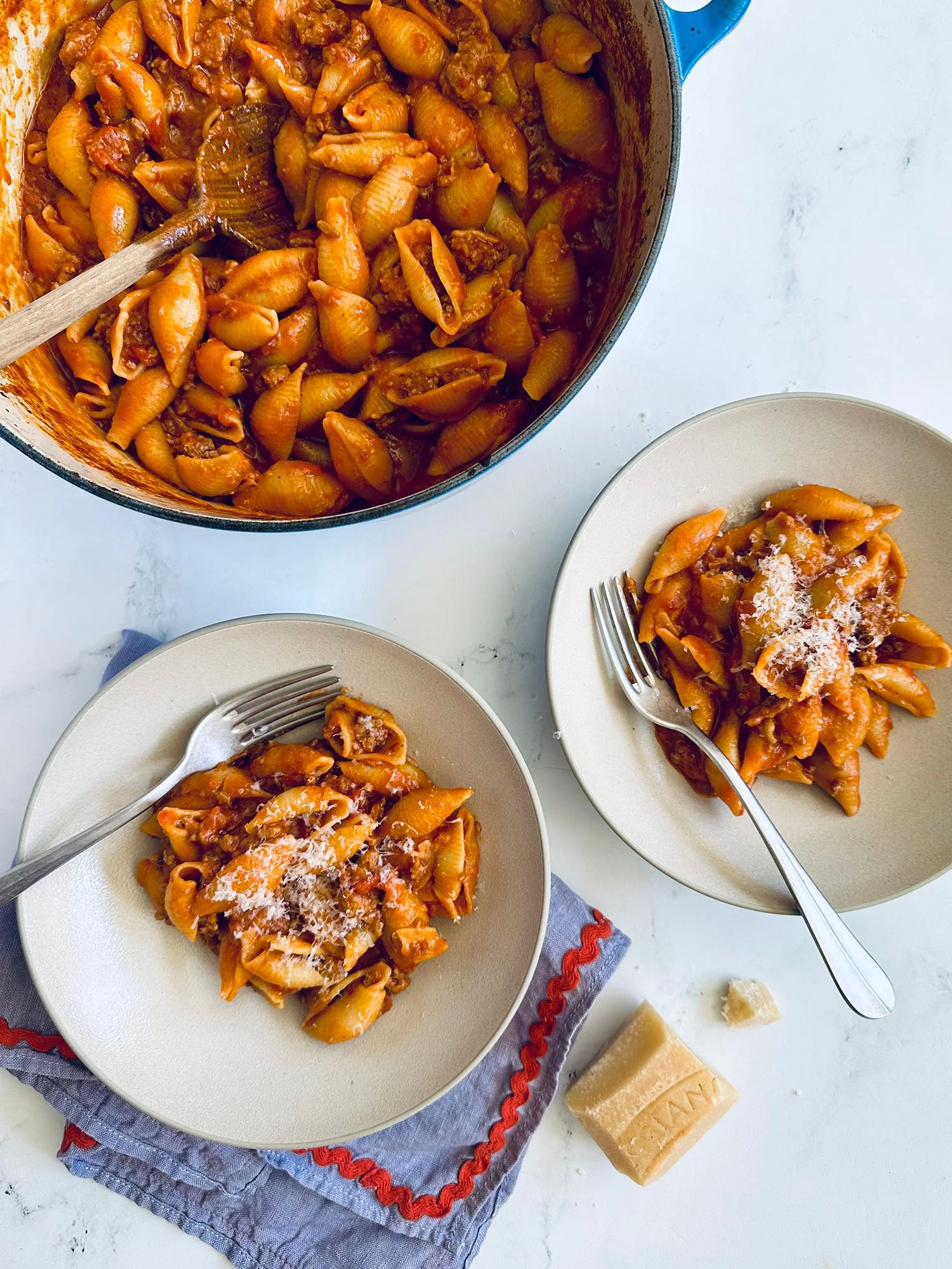 Baked Shells Bolognese