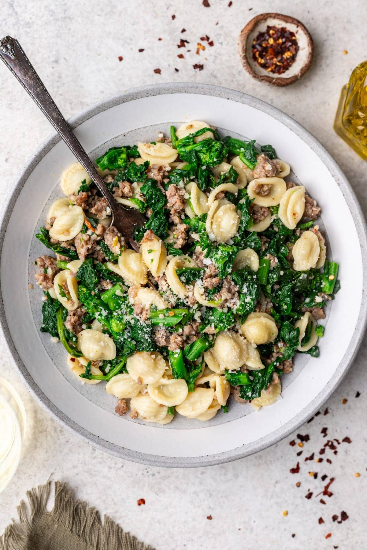 Broccoli Rabe Orecchiette with Sausage