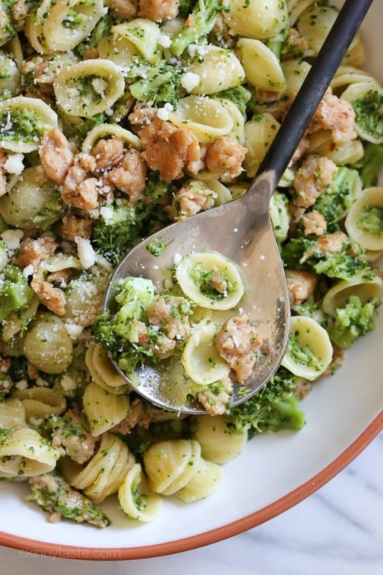 Charred Broccoli Chicken Orecchiette