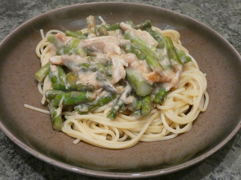 Crab and Asparagus Angel Hair