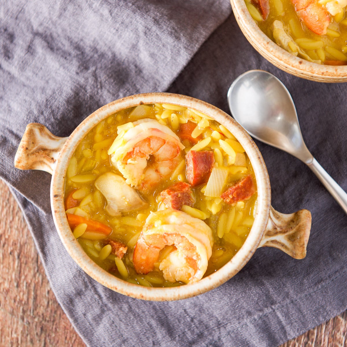 Spanish Seafood Paella Soup