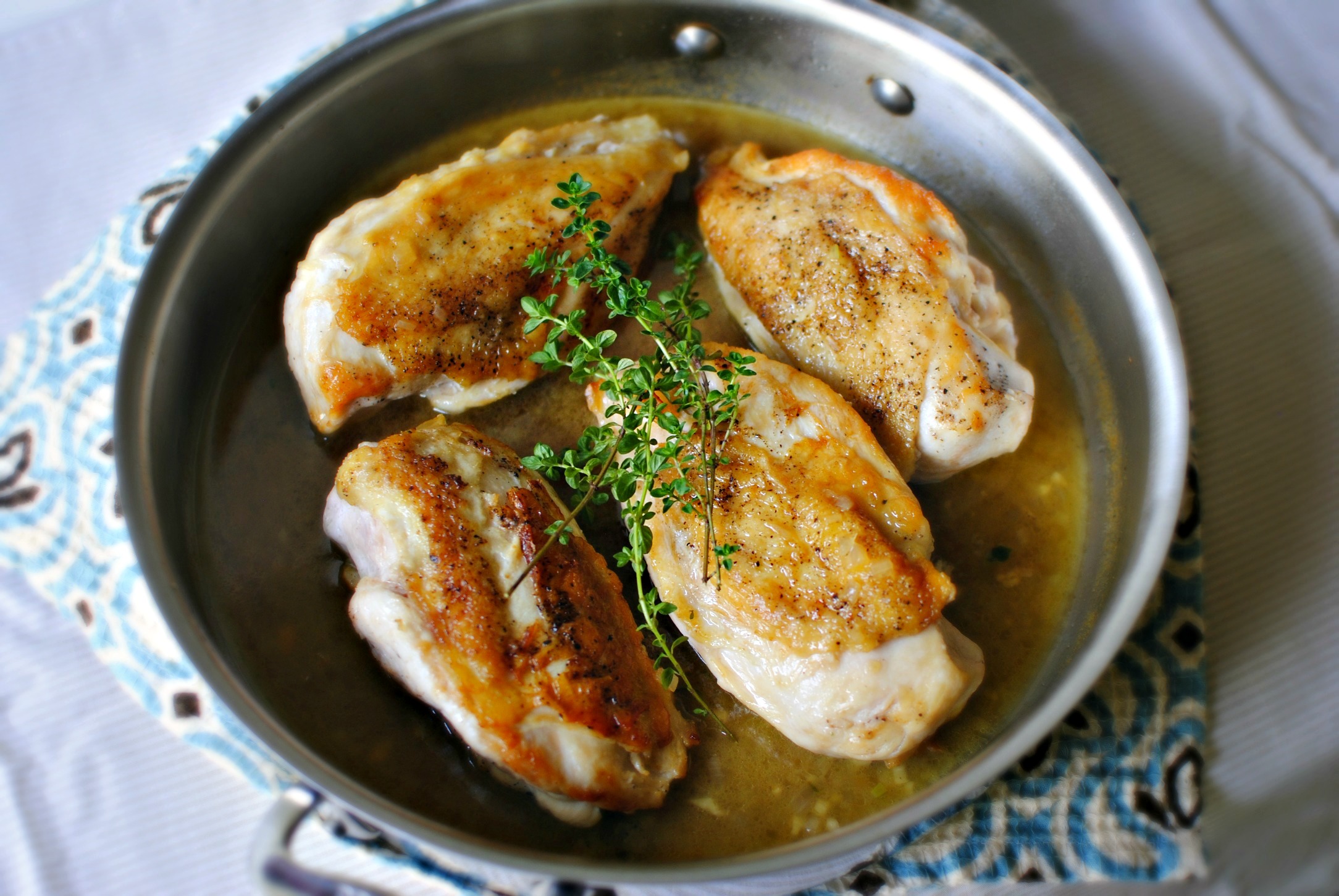 Crispy Skin Pan-Roasted Chicken