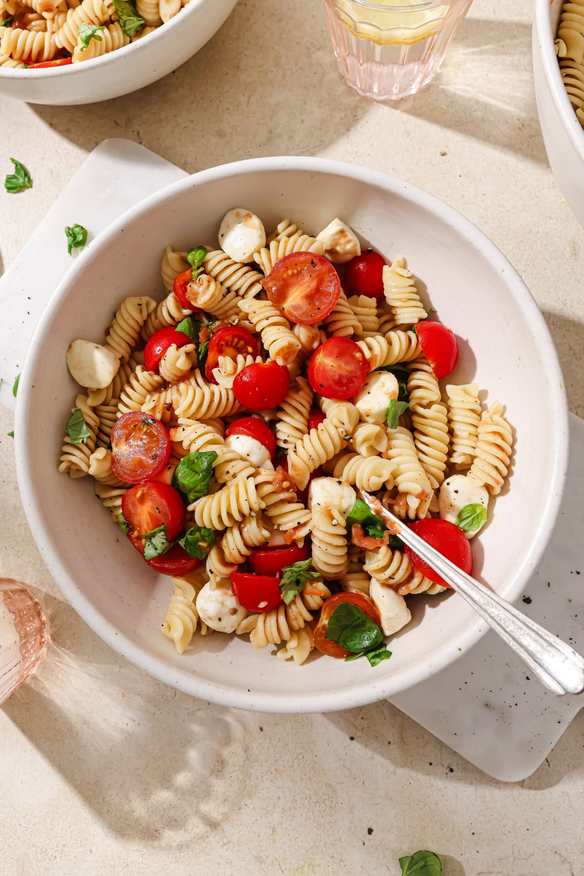 Caprese Pasta Salad Soup
