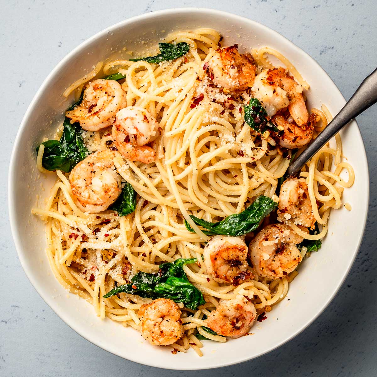 Garlic Butter Chicken Shrimp Pasta