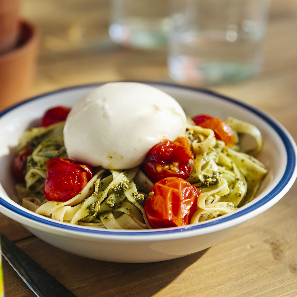 Pesto Pasta with Burrata