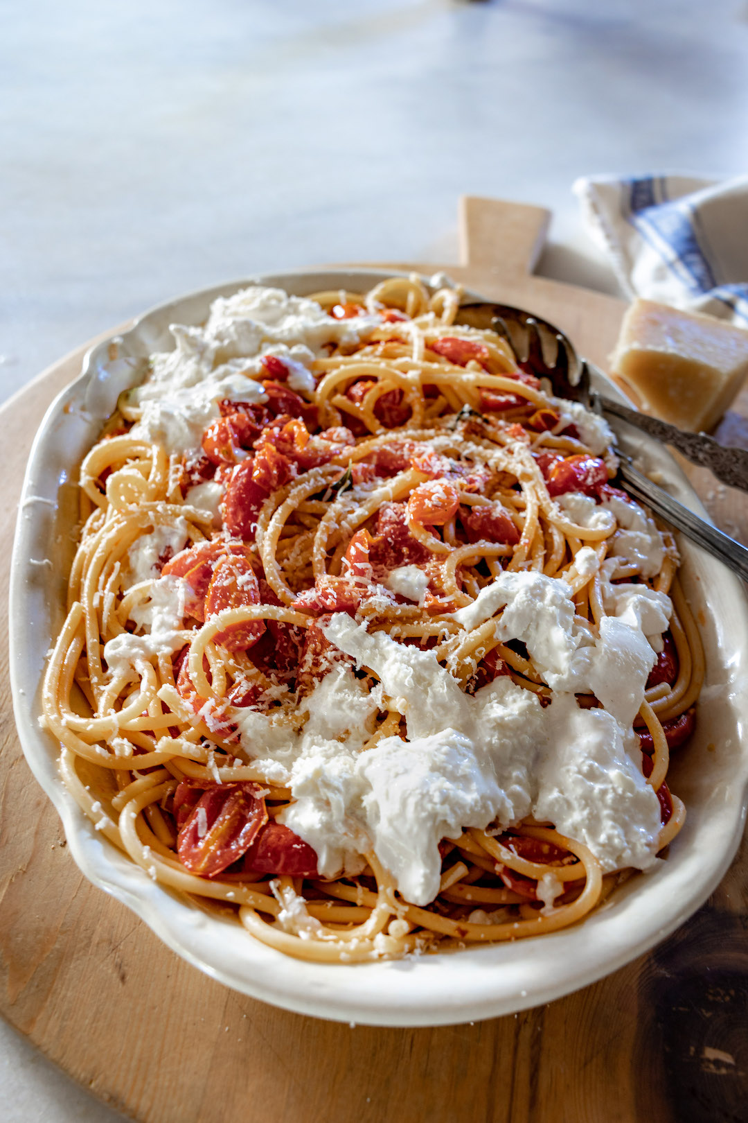 Tomato Burrata Spaghetti