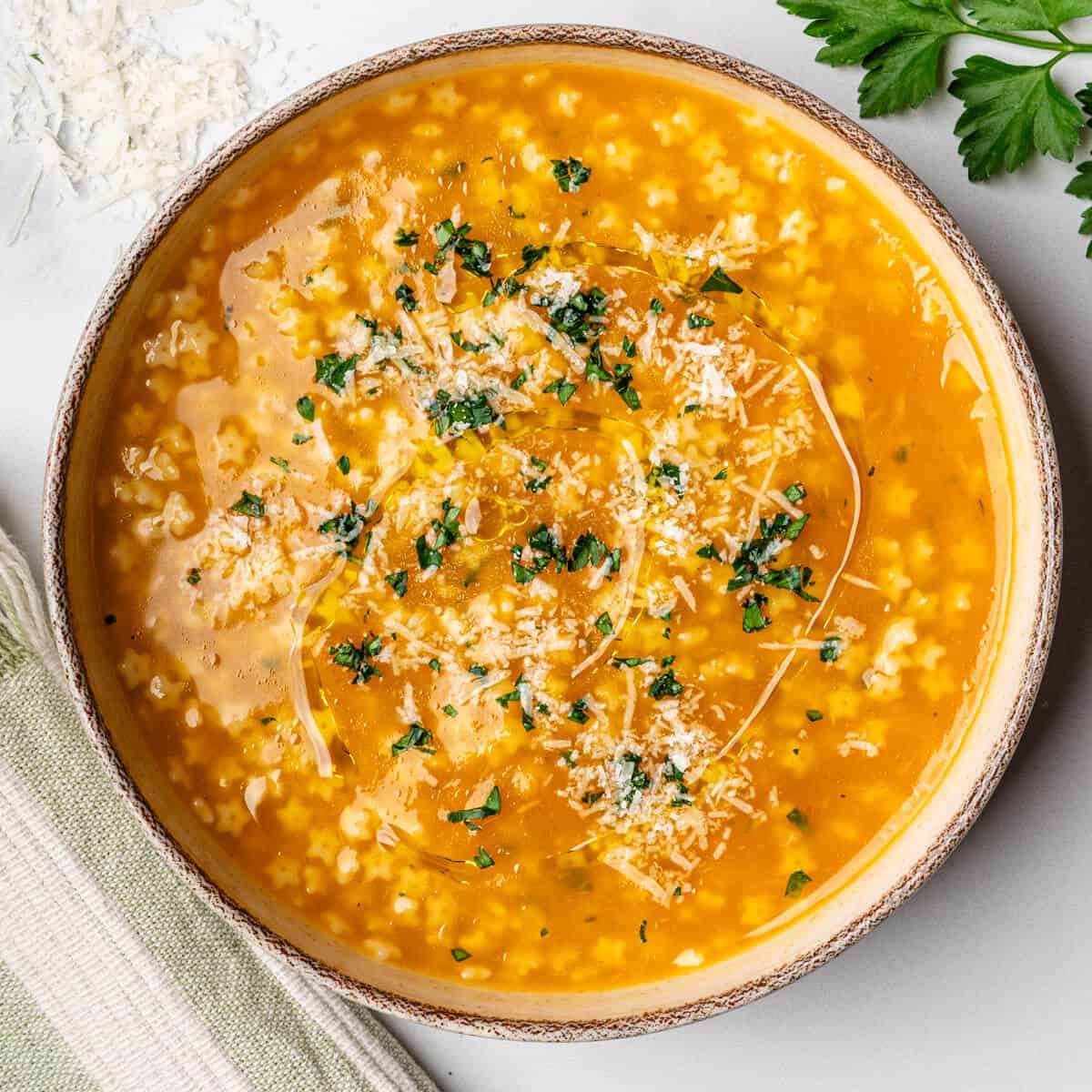 Pastina in Mushroom Broth