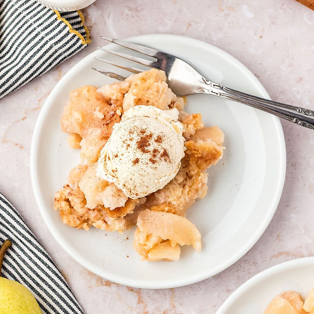 Pear Vanilla Dump Cake