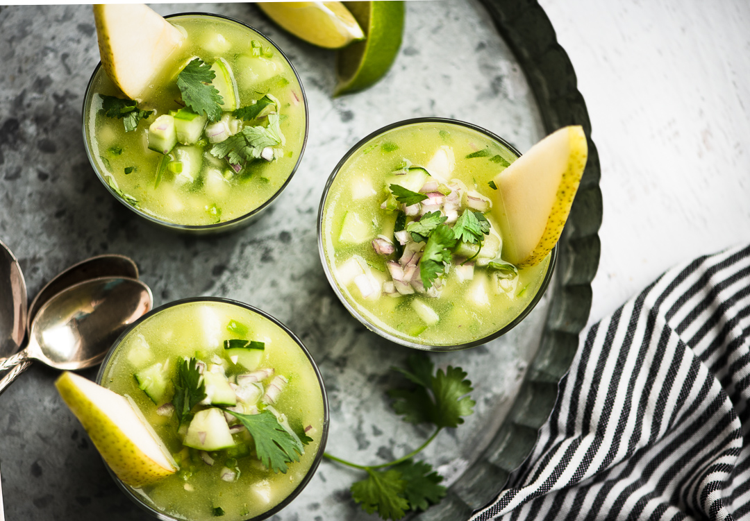 Pear and Walnut Gazpacho
