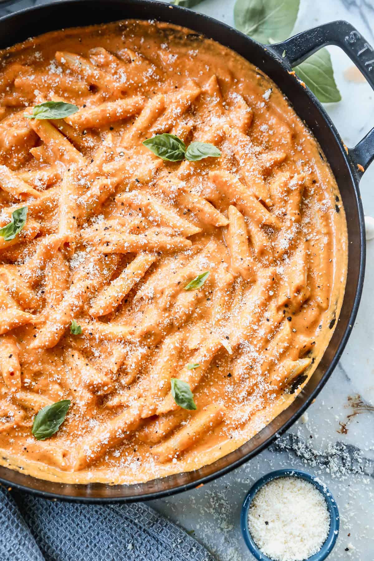Basil Vodka Cream Pasta