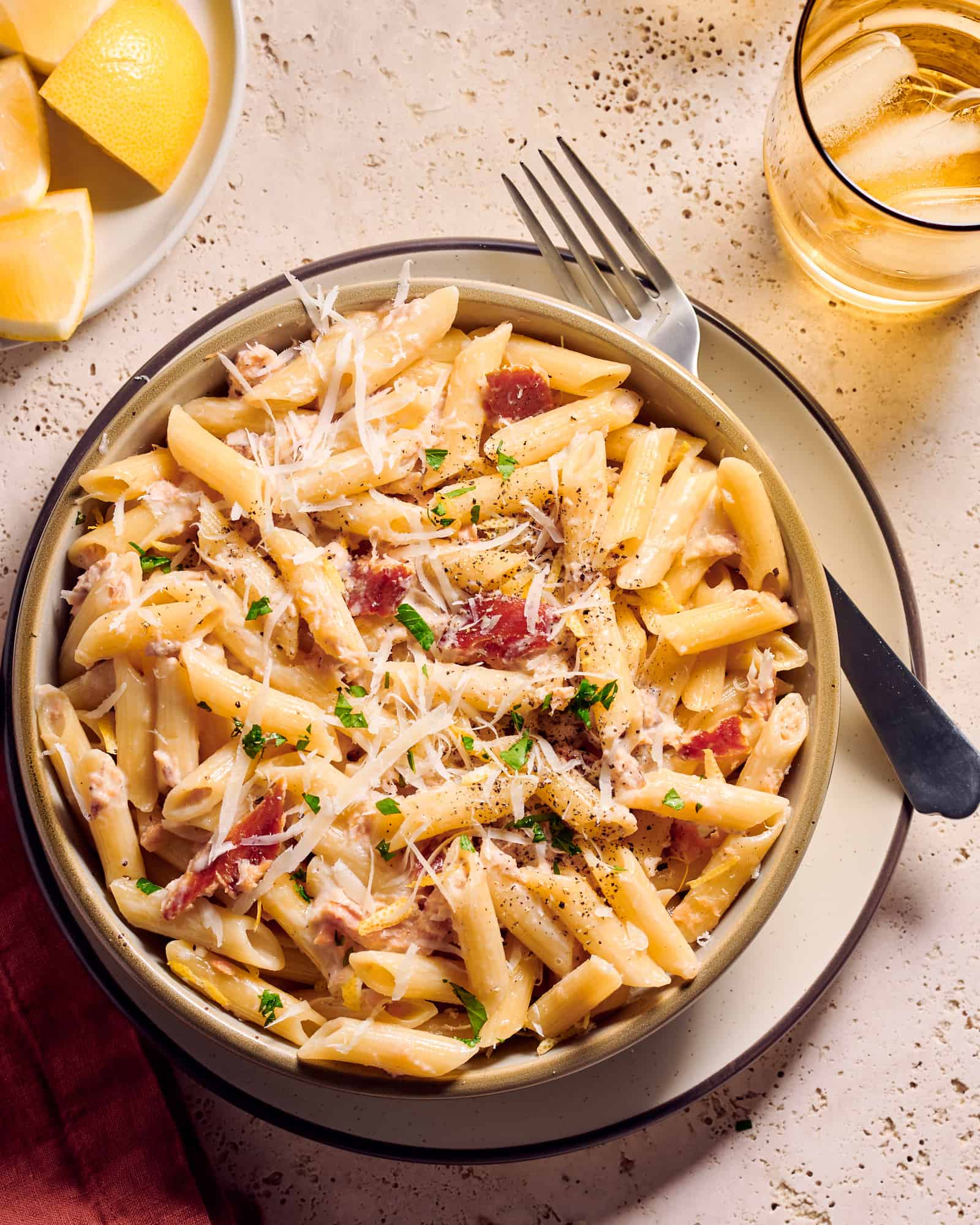 Caprese Salmon Penne