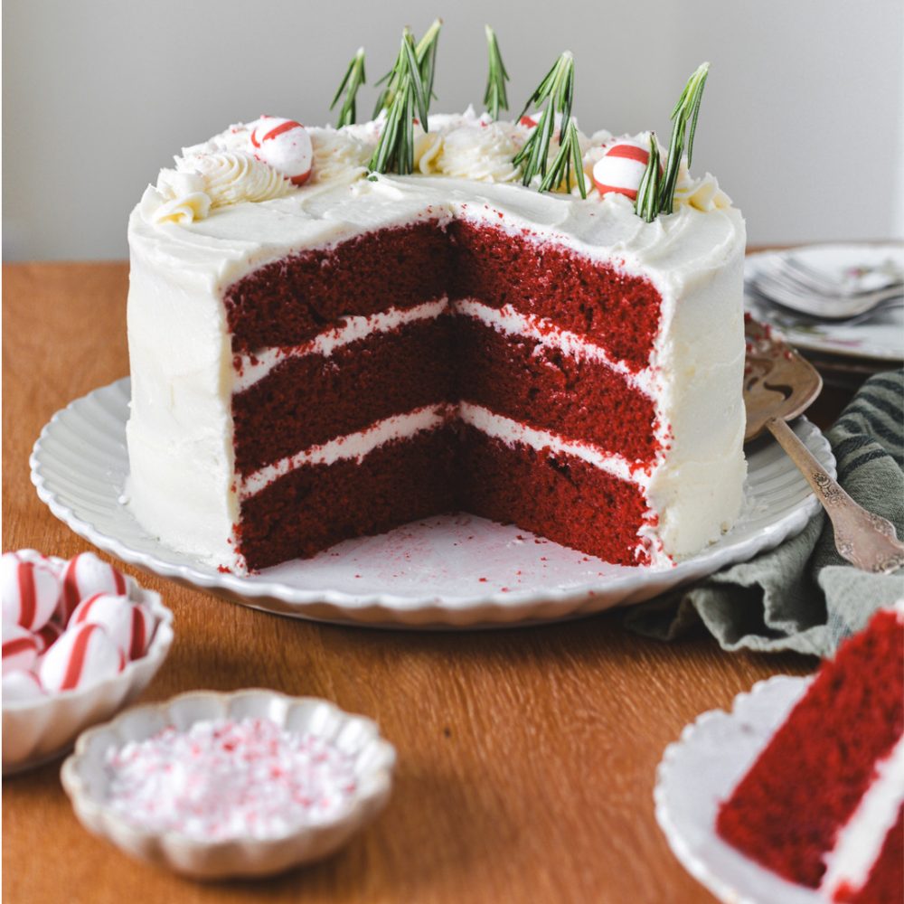 Peppermint Velvet Cake