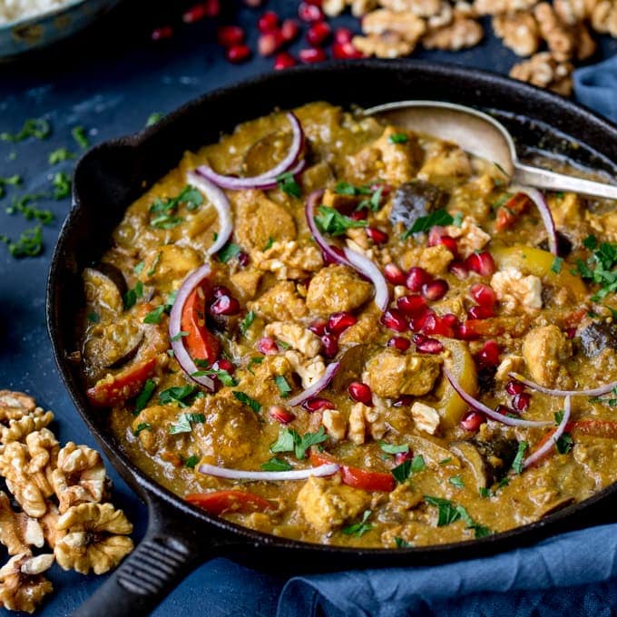 Pomegranate Curry Chicken Tangy