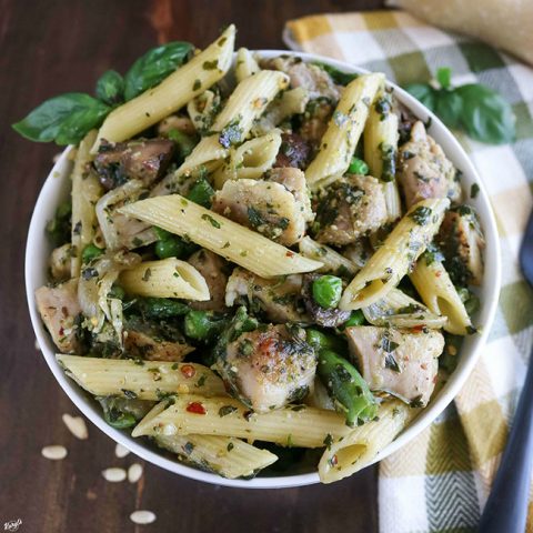 Grilled Chicken Basil Penne