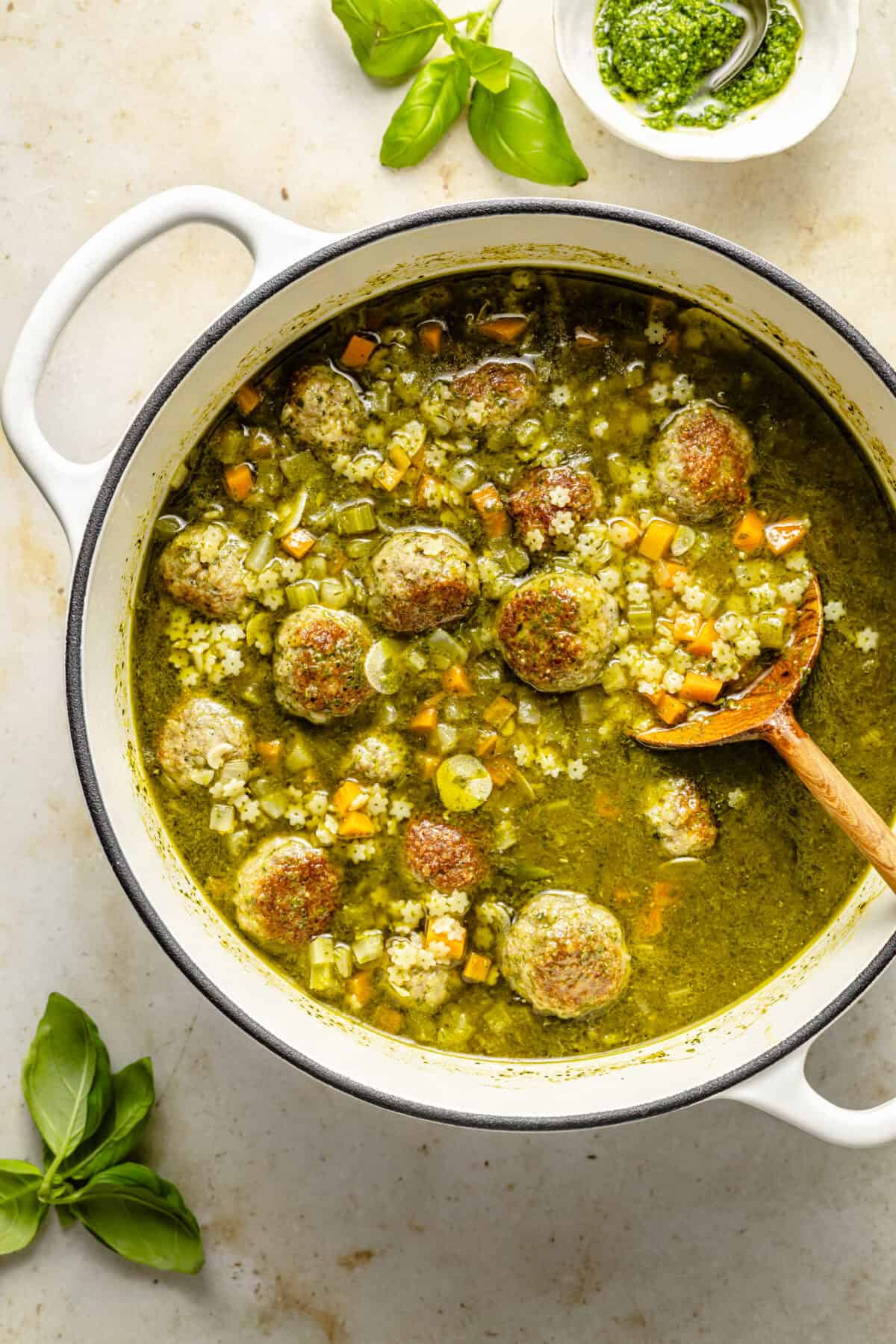 Pastina with Walnut Pesto