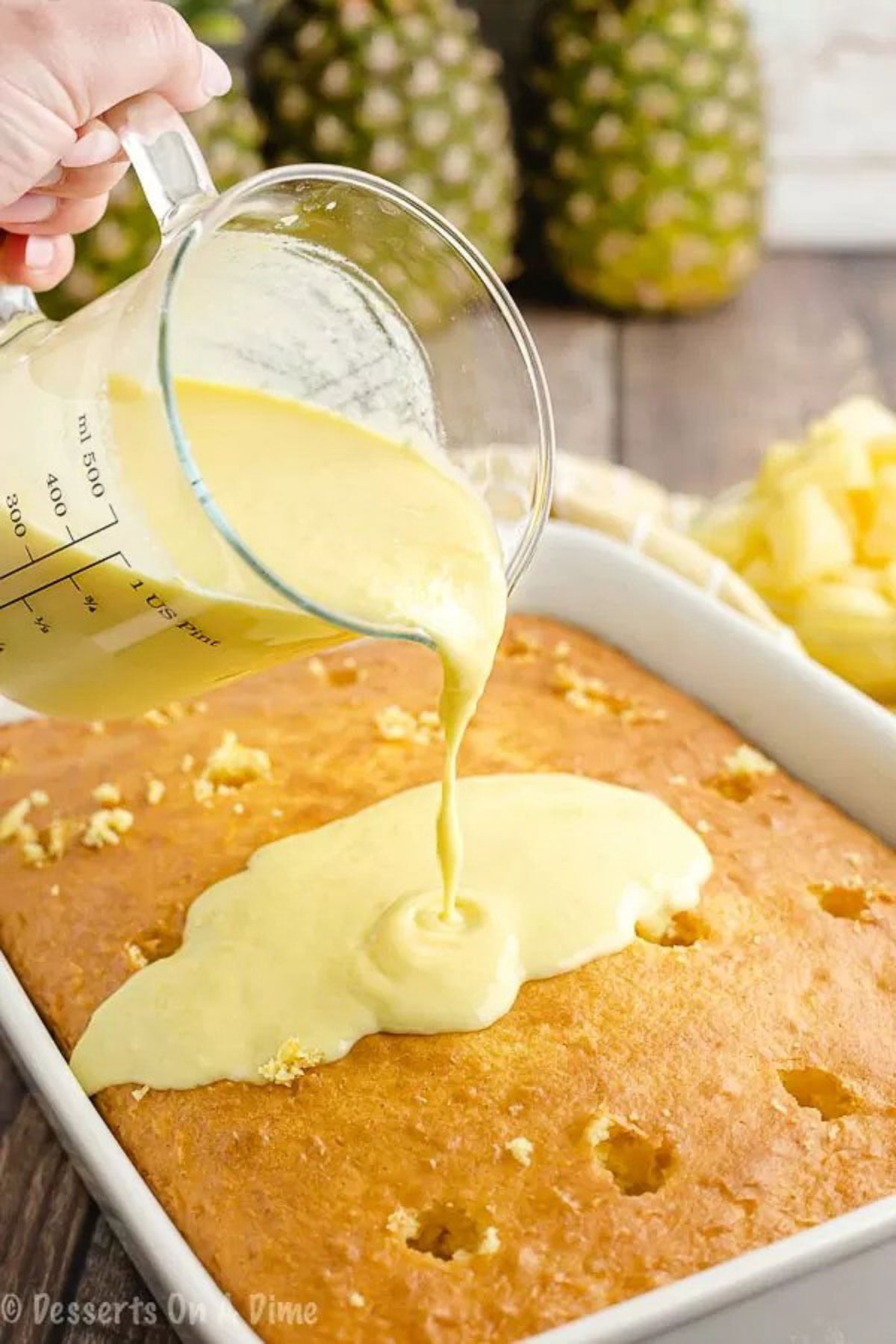 Pineapple Upside-Down Poke Cake