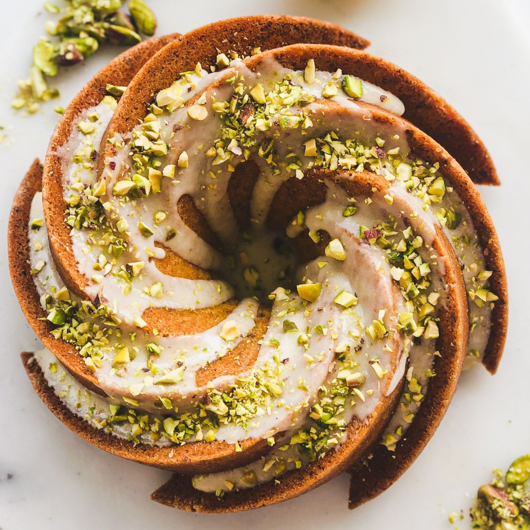 Cardamom Pistachio Mini Bundts