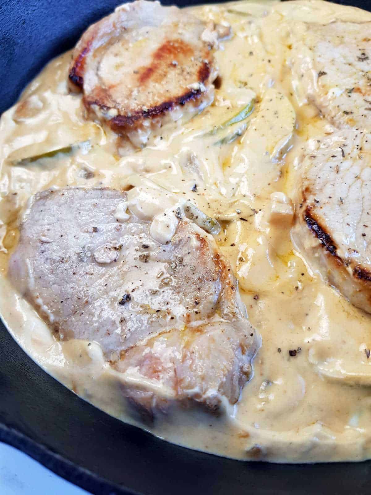 Pork Chop and Applesauce Bake