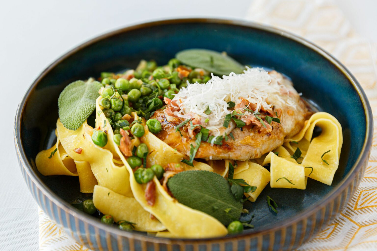 Pork Saltimbocca Linguine