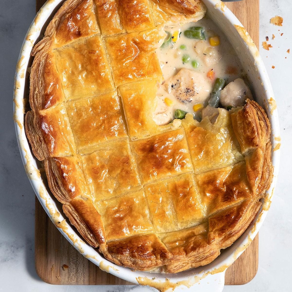 Chicken Pot Pie with Puff Pastry