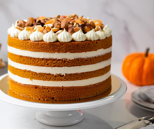 Pumpkin Cake with Ginger Frosting