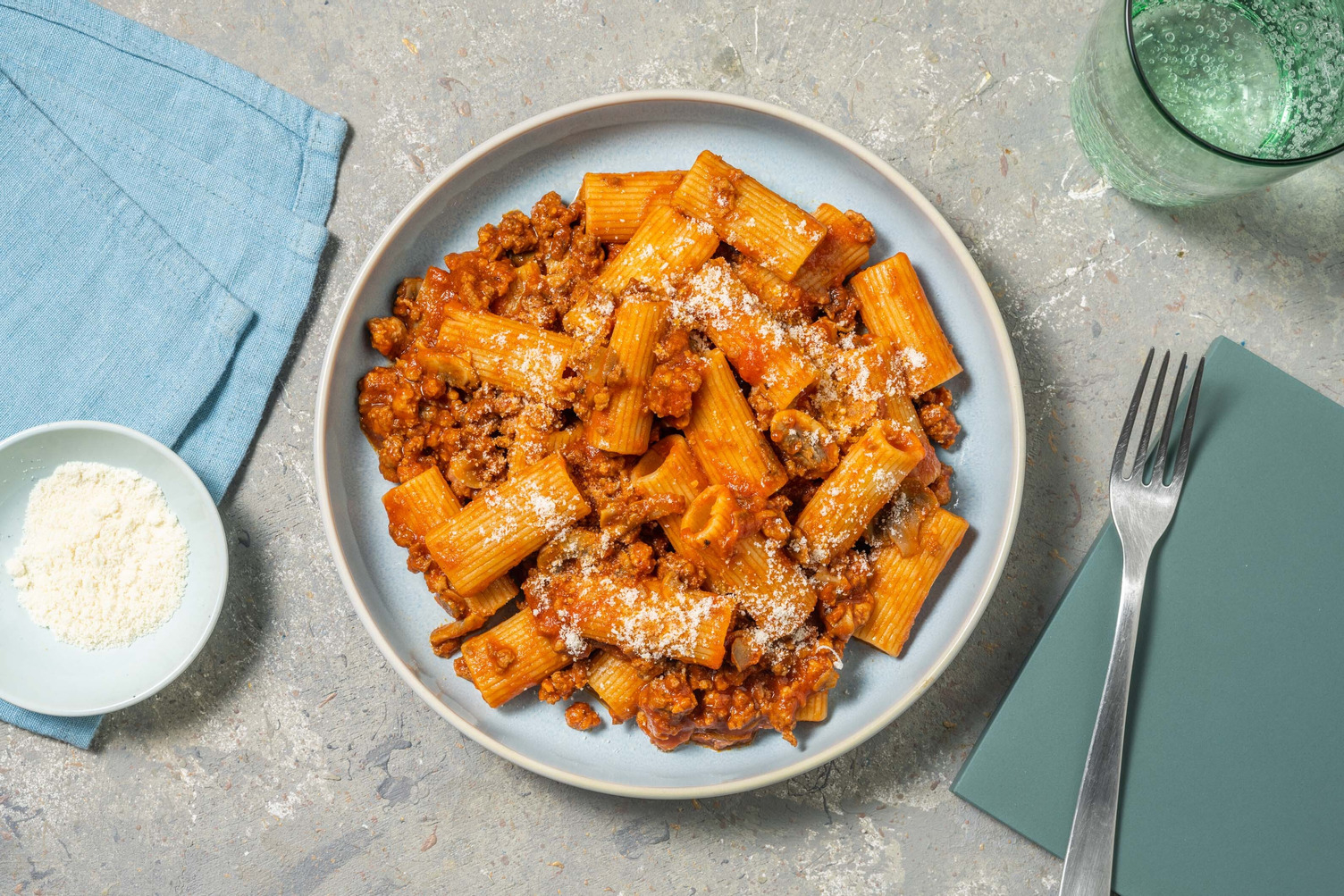 Harissa Pork Rigatoni