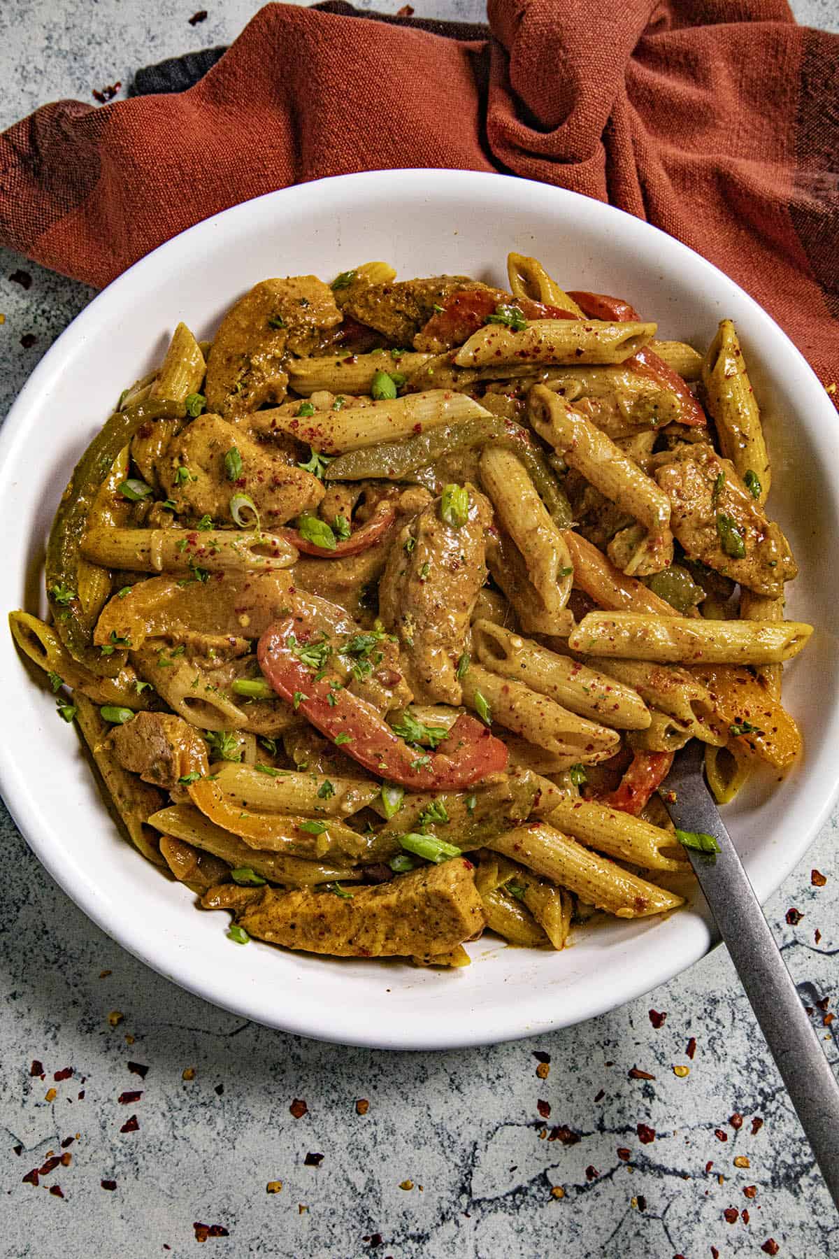 Jerk Spiced Steak Caribbean Pasta