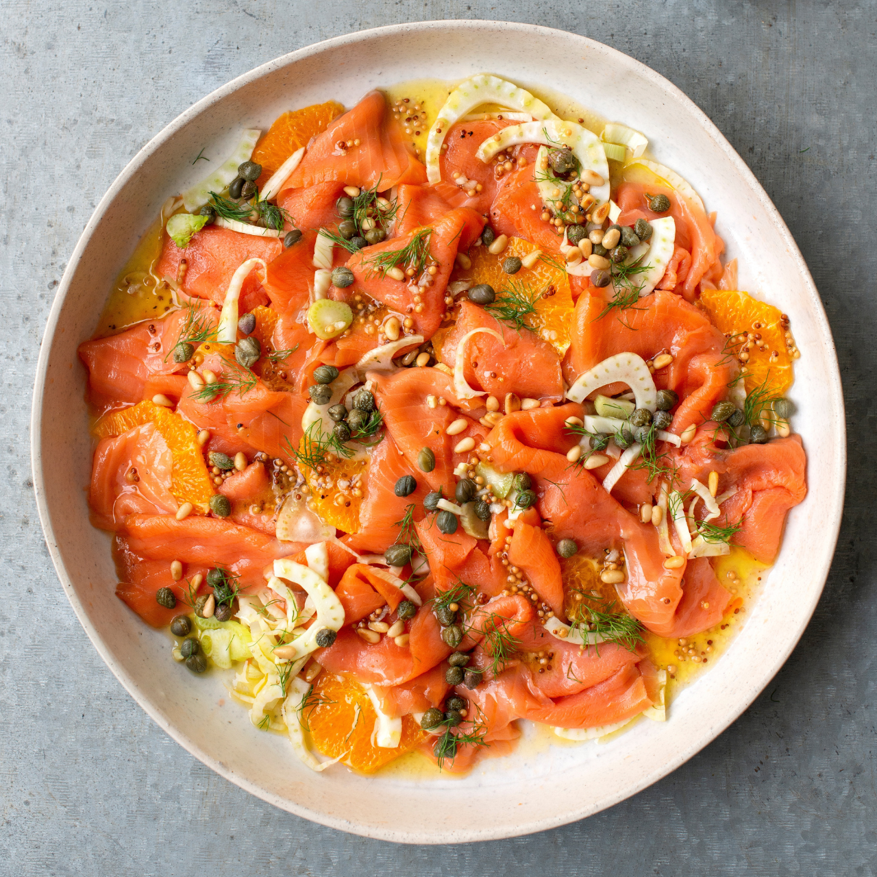 Smoked Salmon and Fennel Carpaccio