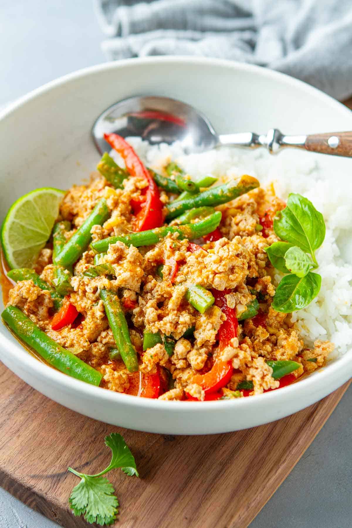 Thai Red Curry Turkey Pasta