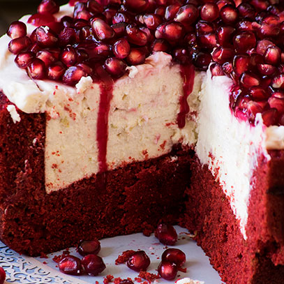 Pomegranate Velvet Cake