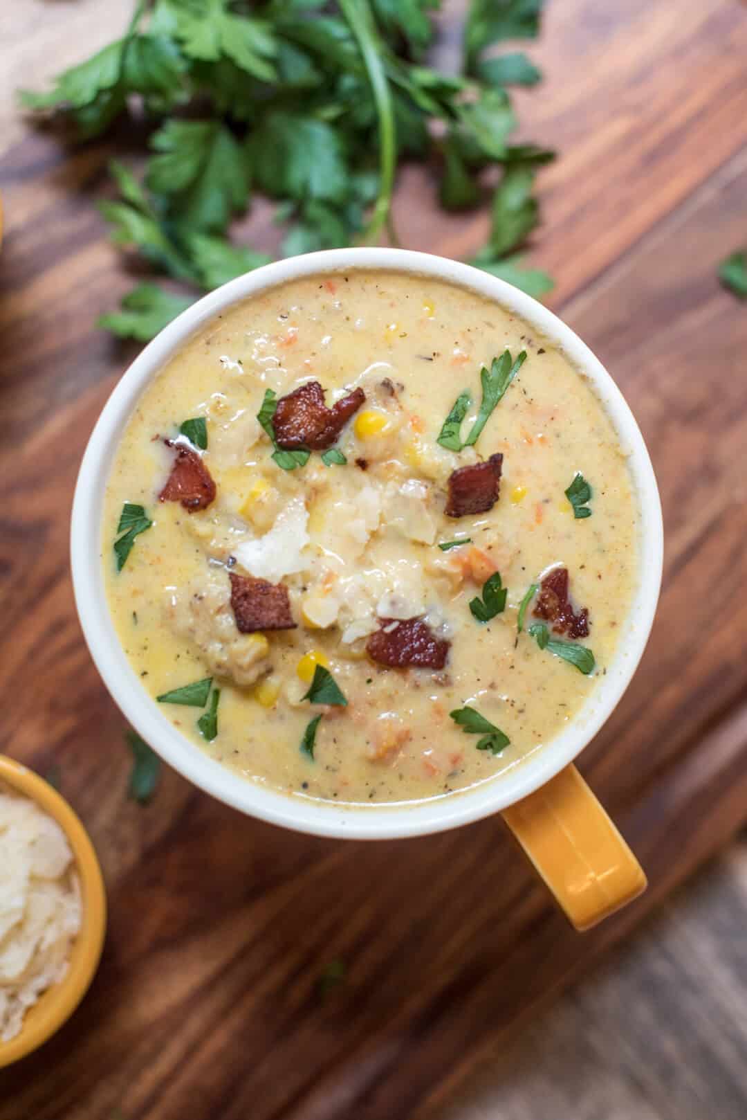 Corn and Cauliflower Soup