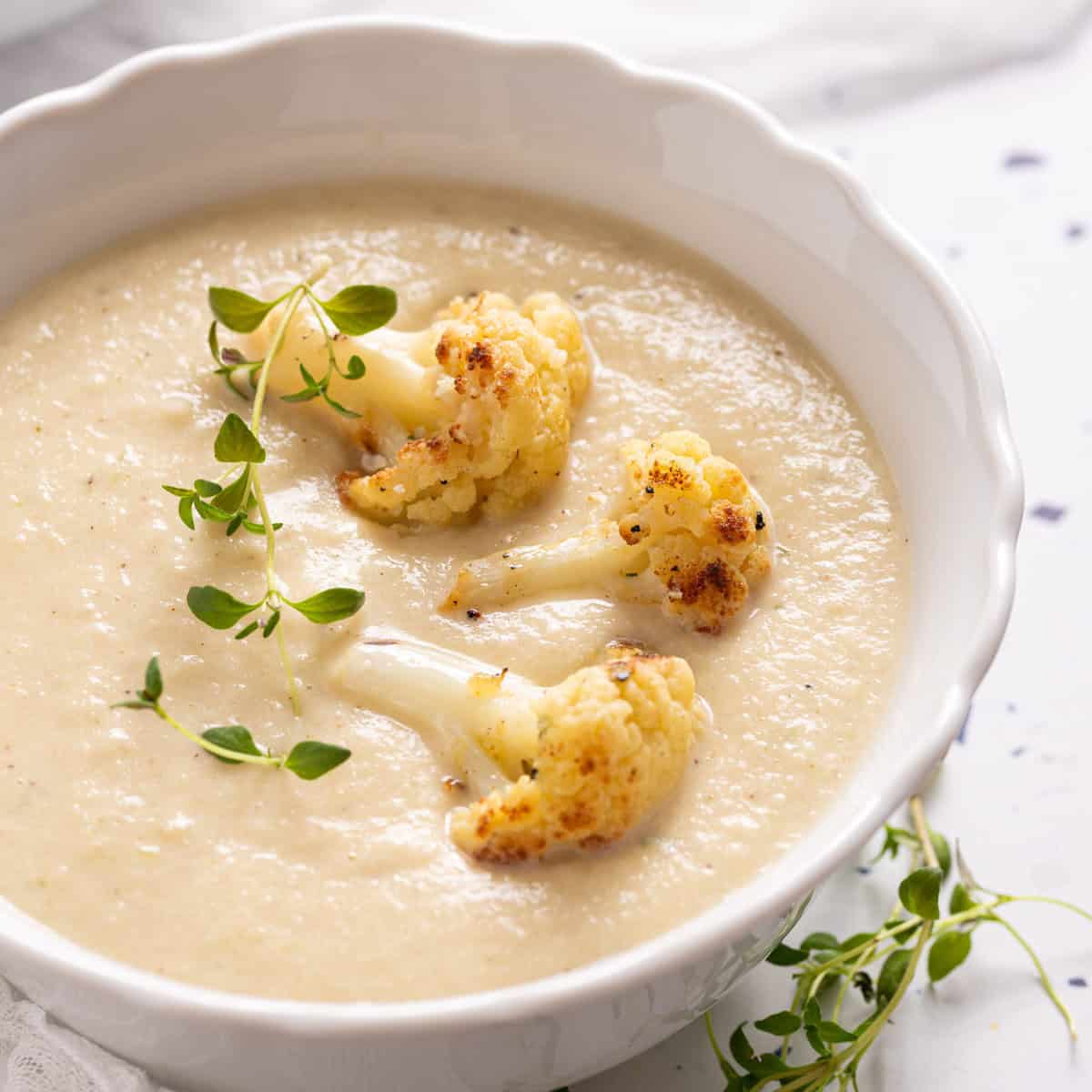 Cauliflower Thyme Cream Soup