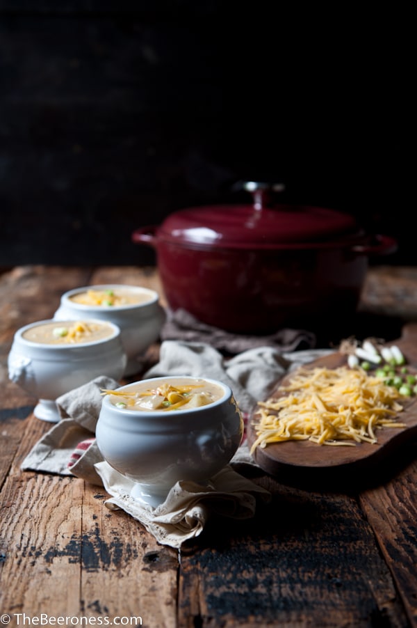 Roasted Garlic Beer Cheese Soup