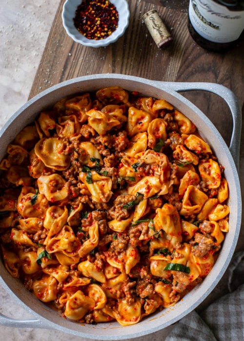 Beef Tortellini With Roasted Red Pepper